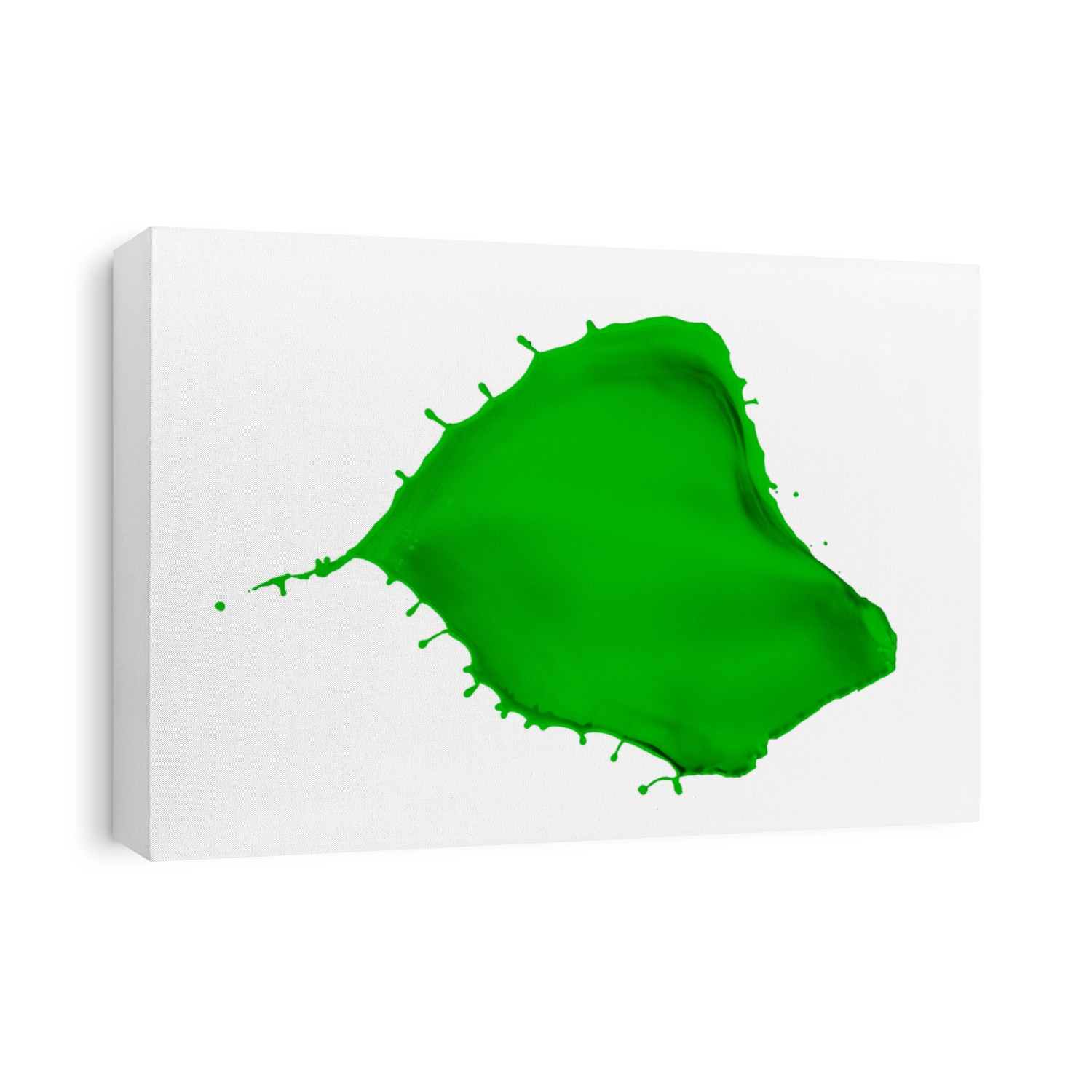 green paint splash isolated on white background